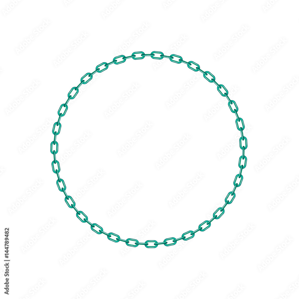 Turquoise chain in shape of circle Turquoise chain in shape of circle