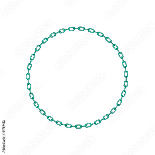 Turquoise chain in shape of circle