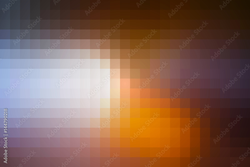 Brown orange white mosaic square tiles background Brown orange white mosaic square tiles background