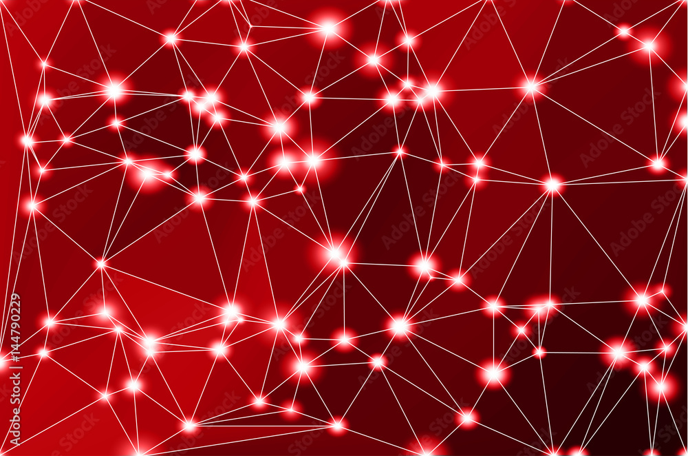 Deep burgundy red geometric background with mesh and lights Deep burgundy red geometric background with mesh and lights