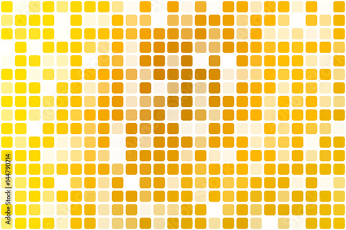 Bright golden yellow occasional opacity mosaic over white