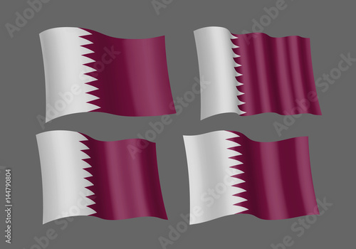 Flag of Qatar, vector illustration