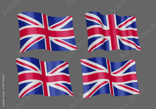 Waving flag of the United Kingdom