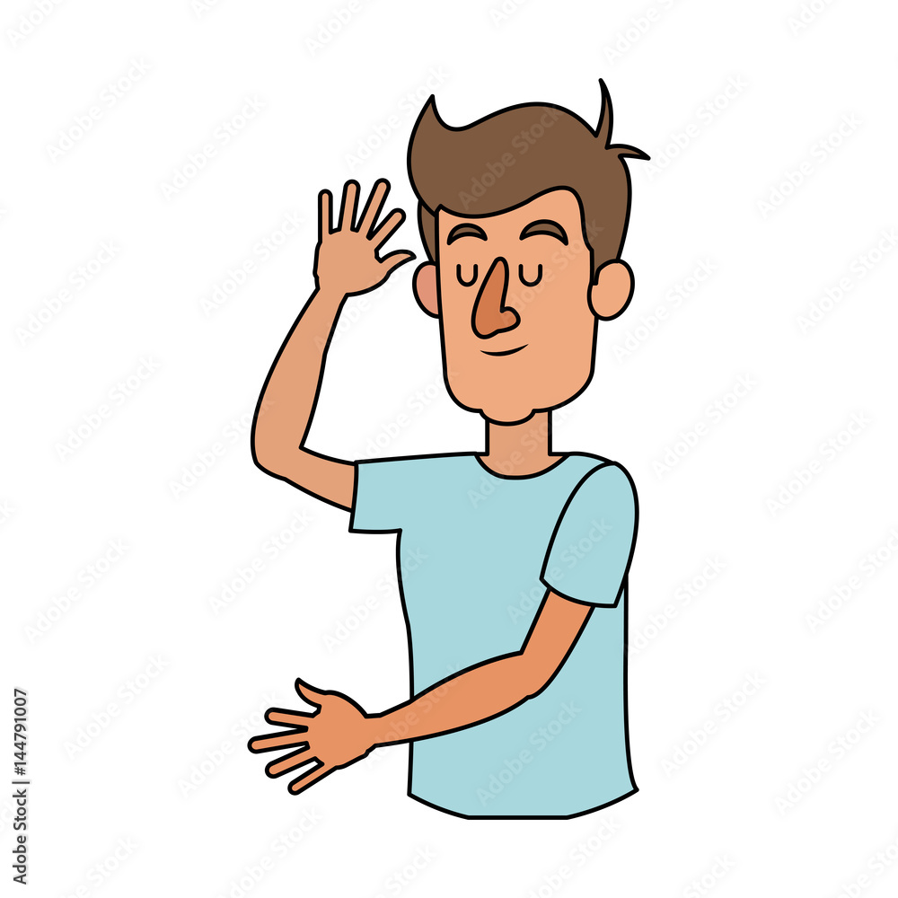 happy man with closed eyes icon image vector illustration design happy man with closed eyes icon image vector illustration design