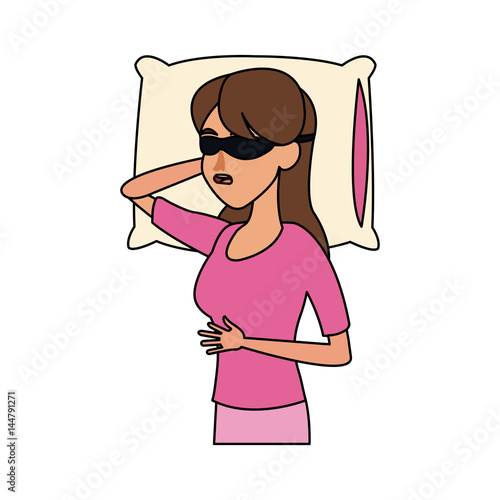 woman sleeping icon image vector illustration design 