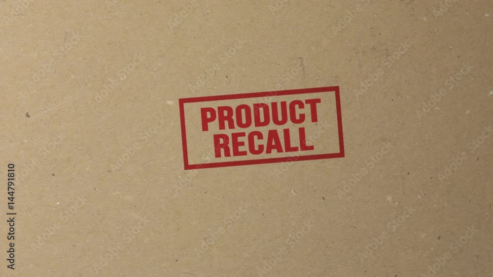 Marking for Product Recall With Red Ink Stamp Marking for Product Recall With Red Ink Stamp