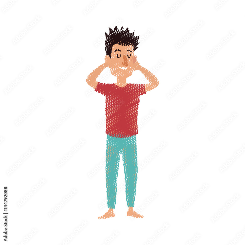 happy man with closed eyes icon image vector illustration design happy man with closed eyes icon image vector illustration design