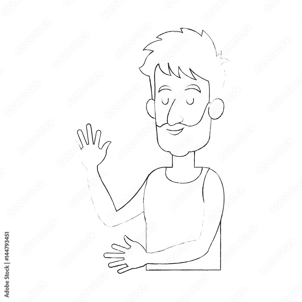 happy man with closed eyes icon image vector illustration design happy man with closed eyes icon image vector illustration design