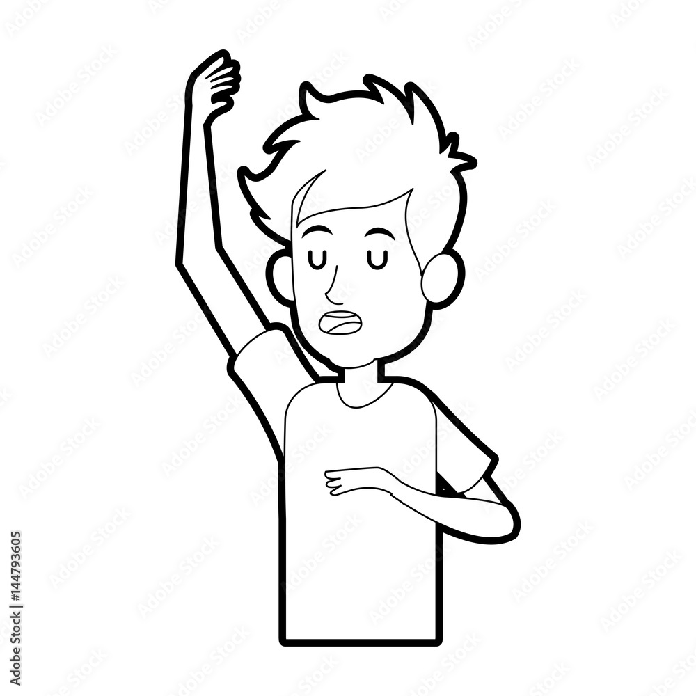 boy yawning icon image vector illustration design boy yawning icon image vector illustration design