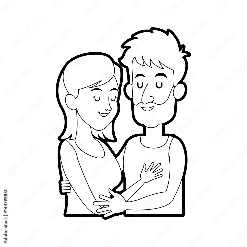 woman man couple hugging icon image vector illustration design woman man couple hugging icon image vector illustration design