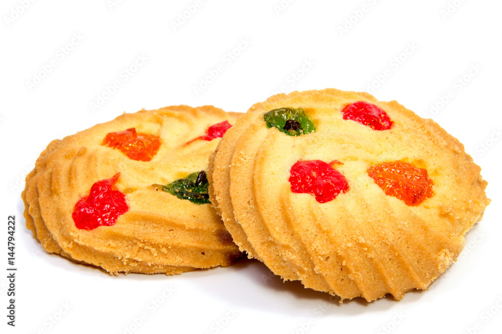 Shortbread biscuits on a white background . . . Shortbread biscuits on a white background . . .