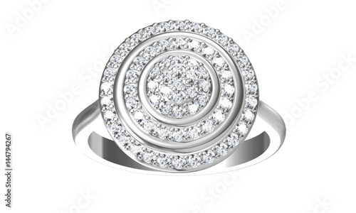 The beauty wedding ring. 3D rendering