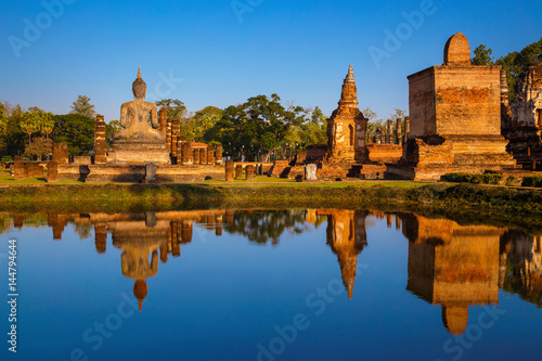 Wat Mahathat Temple in the precinct of Sukhothai Historical Park  a UNESCO world heritage site  Thailand