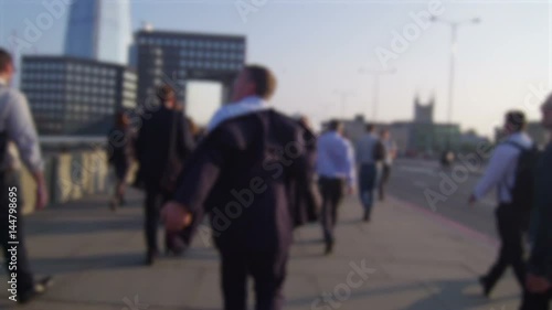 Wallpaper Mural  Anonymous crowd city workers & tourists walking through London in the morning Torontodigital.ca