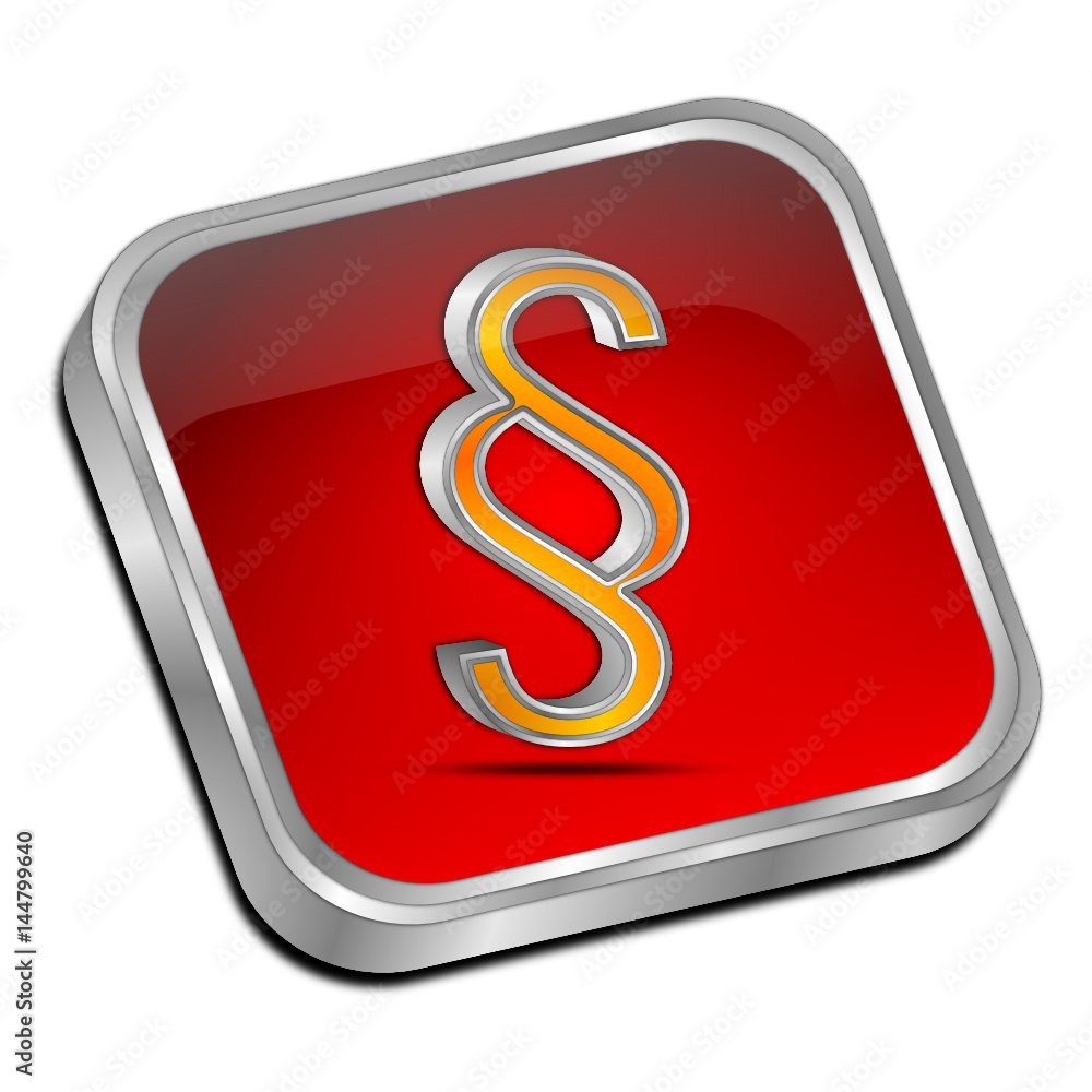 Law paragraph button - 3D illustration Law paragraph button - 3D illustration