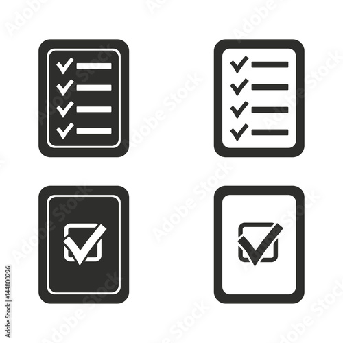 Checklist icons set.