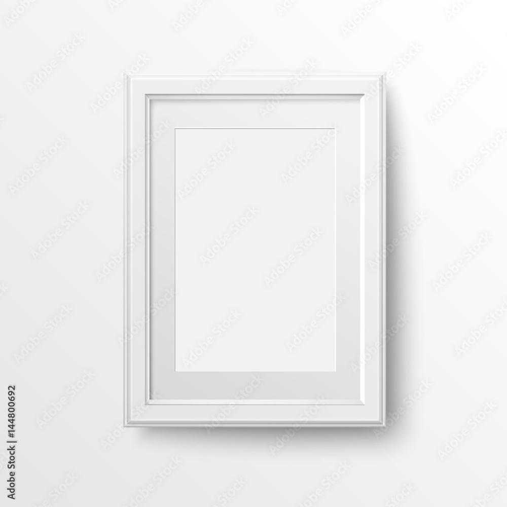 Blank photo frames with paper clip Royalty Free Vector Image