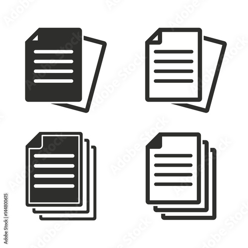 Document icons set.