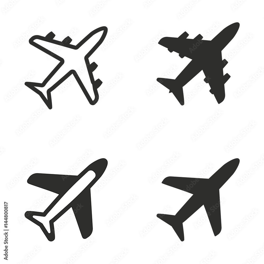 Airplane icons set.