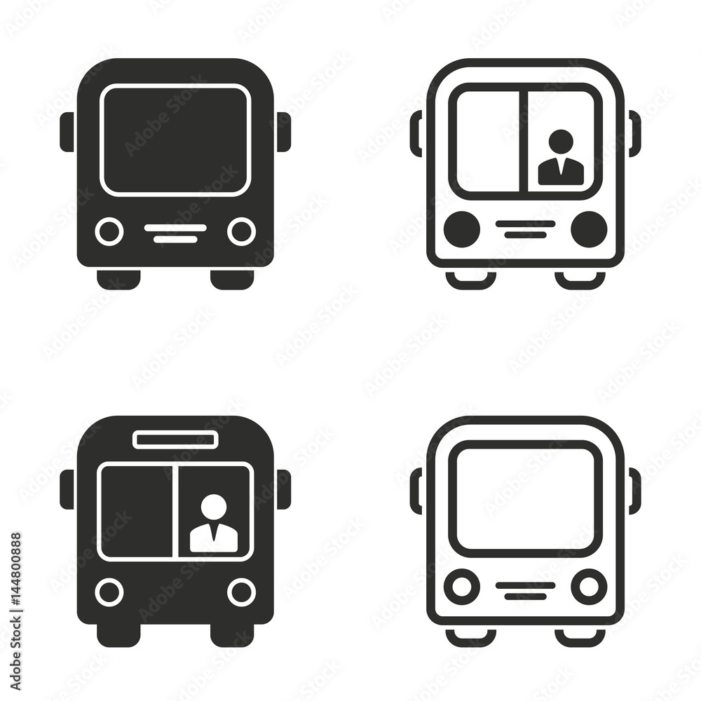 Bus icons set.