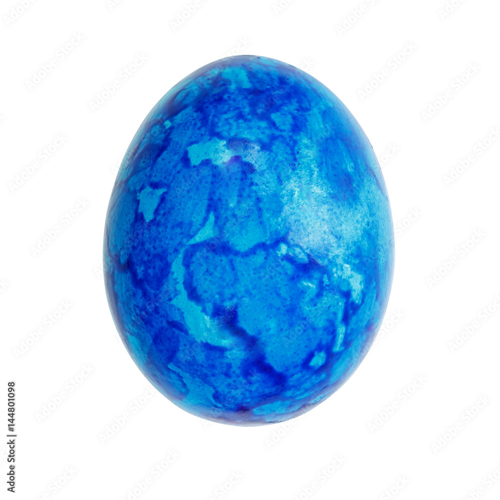 Blue Easter egg isolated on a white background Blue Easter egg isolated on a white background
