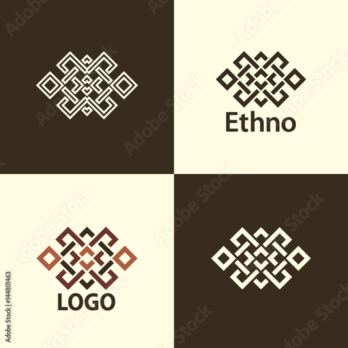 Set collection of the endless knot or eternal knot designs.