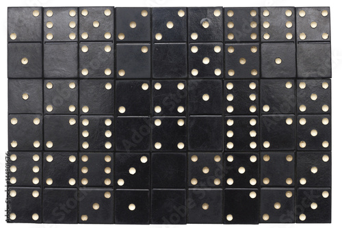 old  black dominoes tiles background