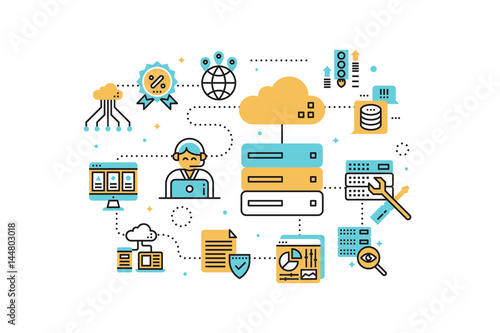 Web hosting illustration