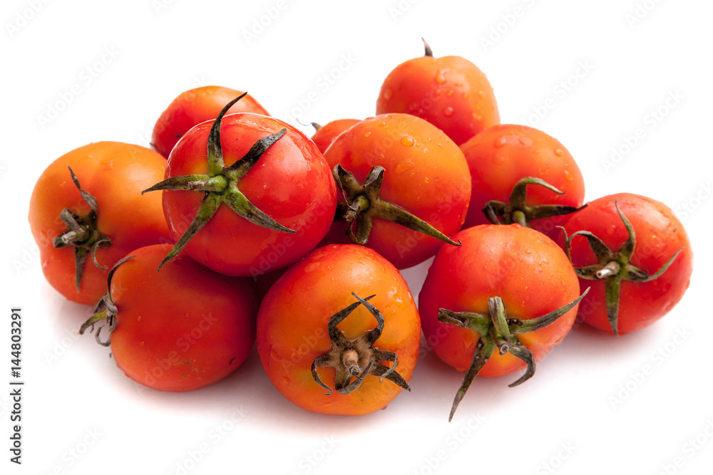 Tomatoes on white background isolated