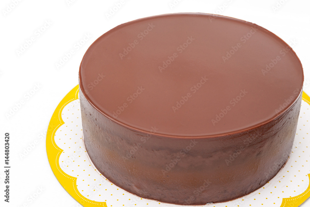Homemade chocolate fudge cake pound