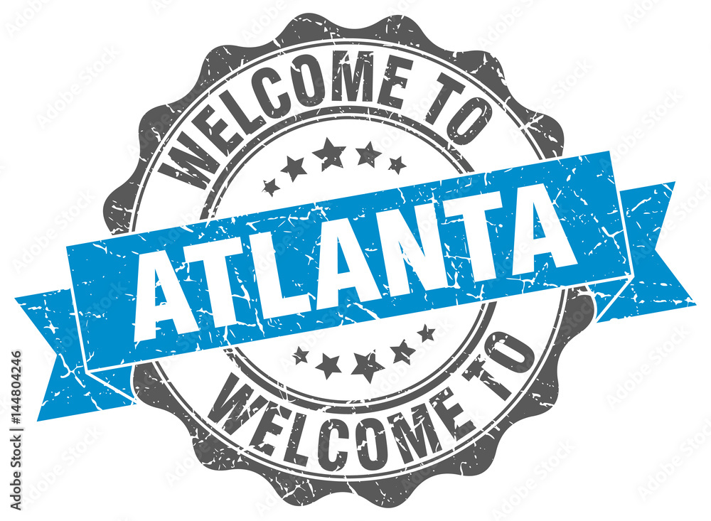 Fototapeta premium Atlanta round ribbon seal