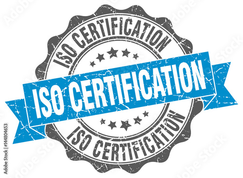 iso certification stamp. sign. seal