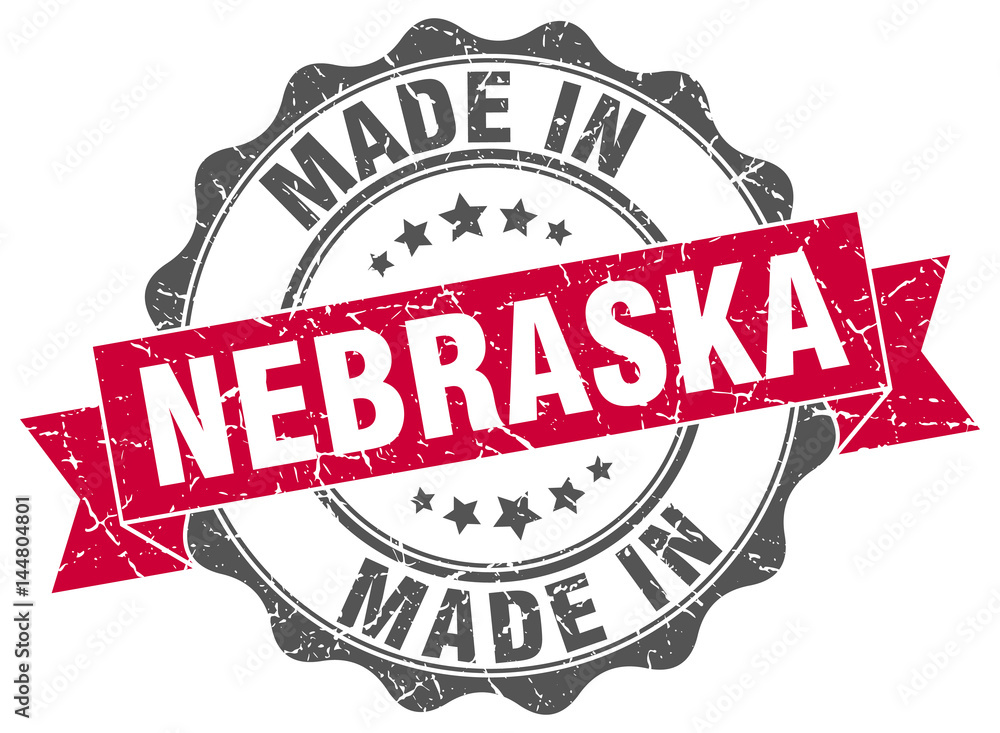 Fototapeta premium made in Nebraska round seal