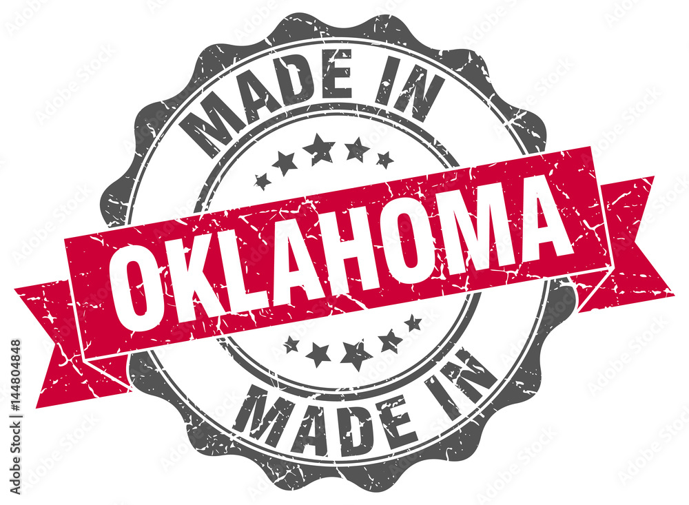 Obraz premium made in Oklahoma round seal