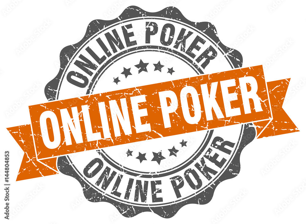 Obraz premium online poker stamp. sign. seal