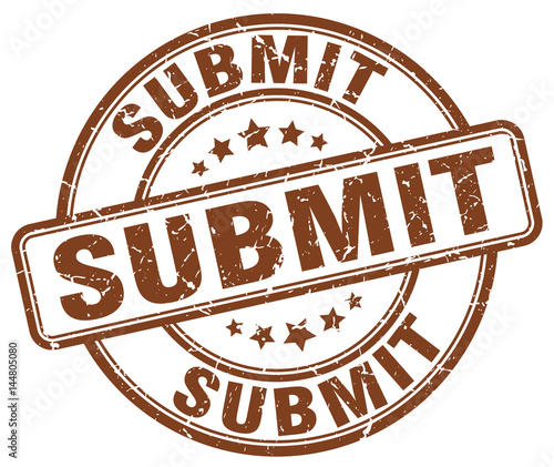 submit brown grunge stamp