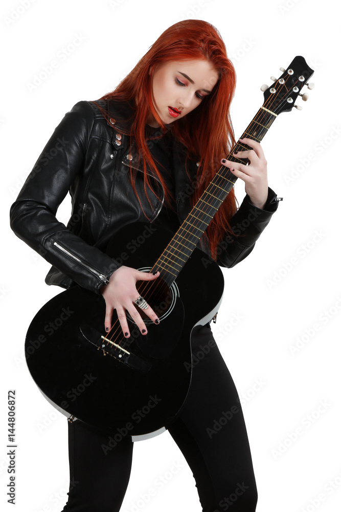 girl t with guitar