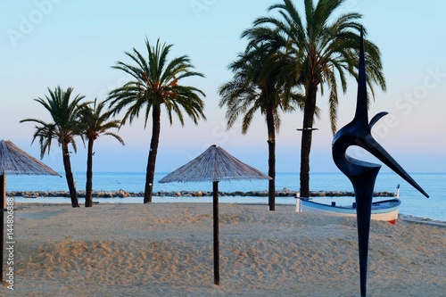 Beach in Saint Laurent du Var, French Riviera