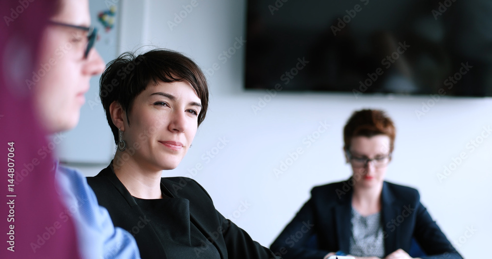 Business Team At A Meeting at modern office building Business Team At A Meeting at modern office building