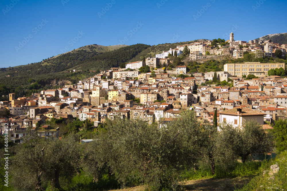 Veduta panoramica dell'antica città di Cori in Lazio