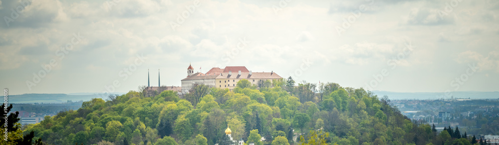 View of the old city. Panorama with castle. Brno Czech Republic.