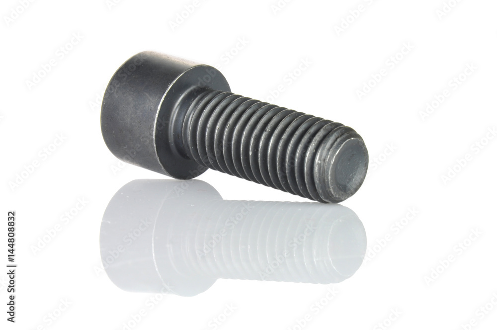 Cap hex socket bolt on white background Cap hex socket bolt on white background
