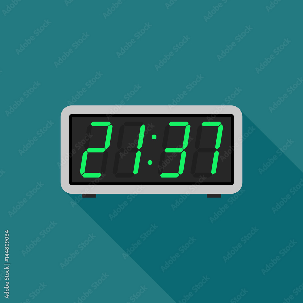 Digital clock Stock Vector | Adobe Stock