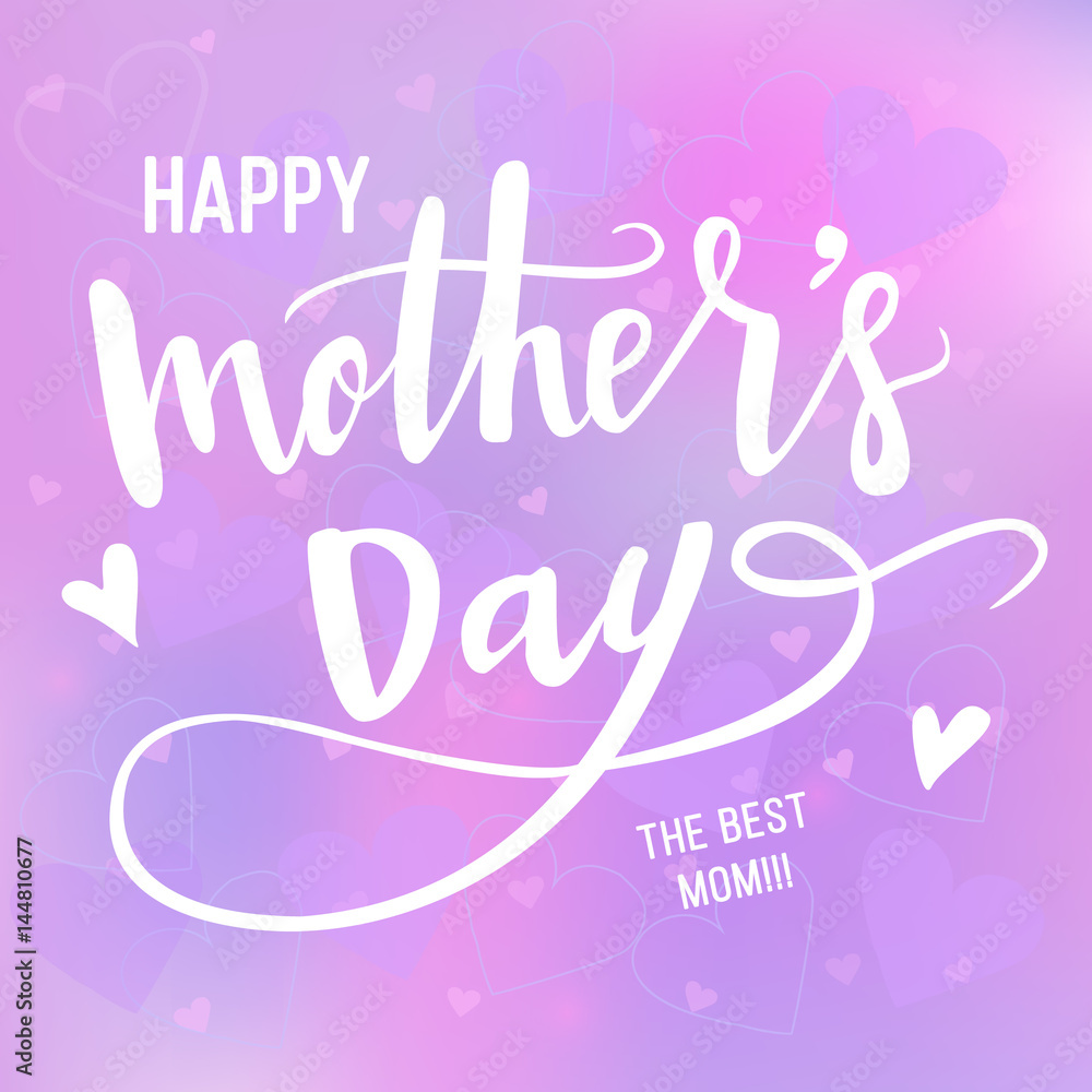 Plakat Happy Mother's Day Calligraphy Background.