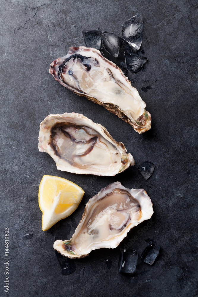 Oysters and lemon