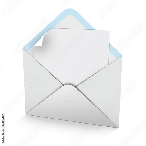 Koncepcja e-mail na białym tle