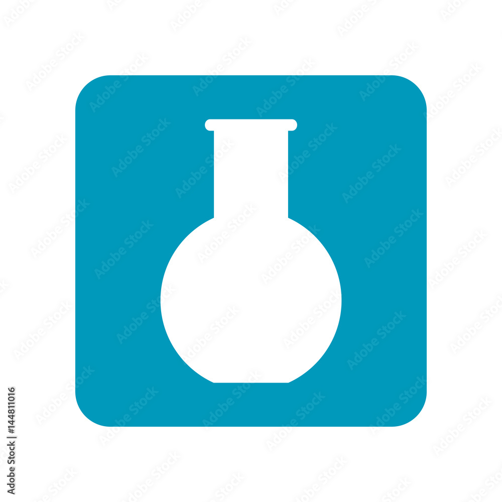 Round flask. Flat icon of laboratory equipment for research, experiments, medicine and pharmaceuticals. Round flask. Flat icon of laboratory equipment for research, experiments, medicine and pharmaceuticals.