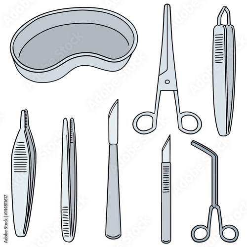 vector set of surgical instrument