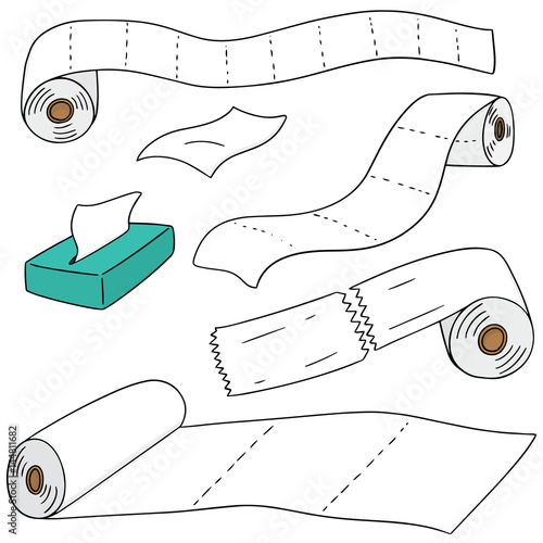 vector set of tissue paper