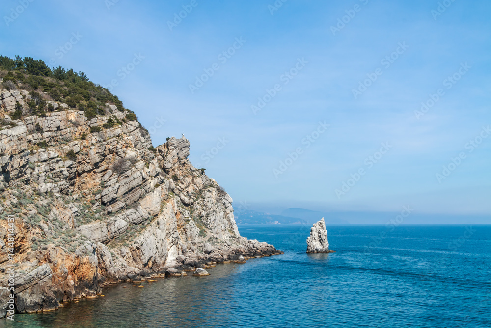 Amazing wild rock beach 